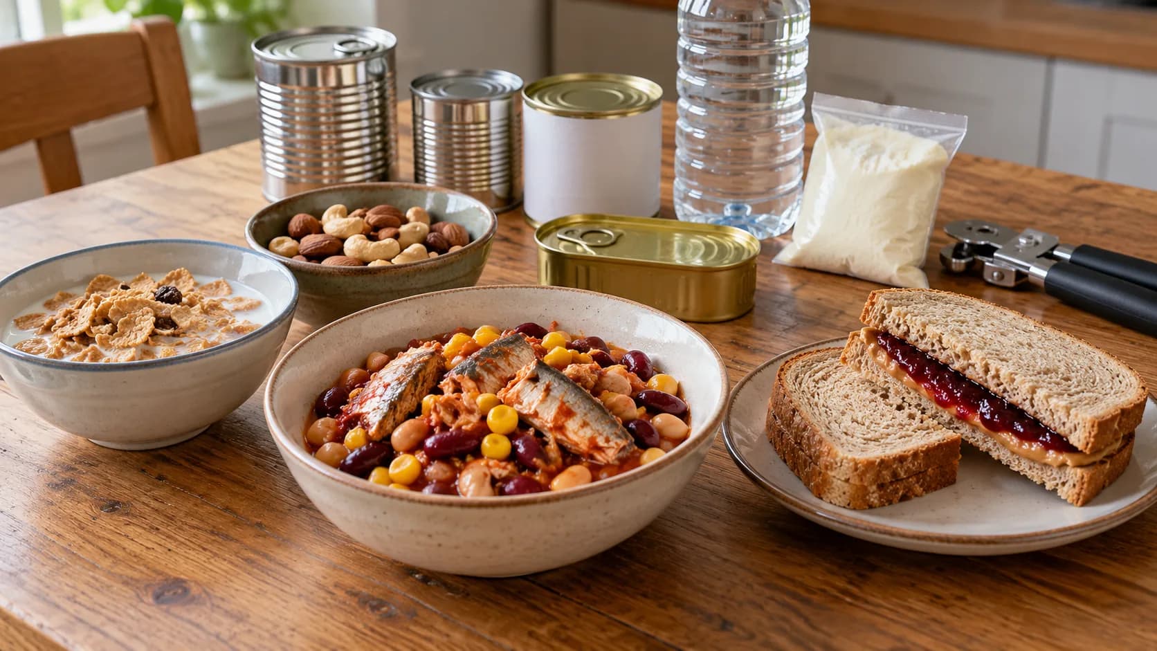 Three Days of Emergency Meals Without Cooking or Refrigeration