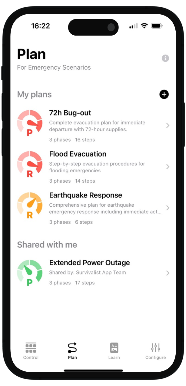 Personalized Emergency Planning screenshot
